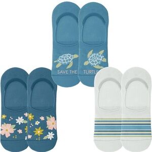 NWT Karma Save the Turtles No-Show Sock
Trio